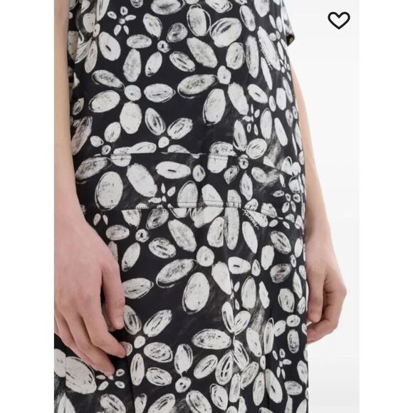 Marni blooming envers midi shirt dress in black & white NWT Size 38/ US 2 - Picture 6 of 12